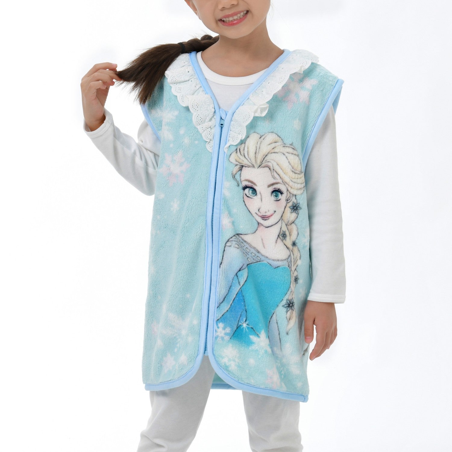 [For Kids] Elsa & Olaf Kids Vest Sleeper Blue ENJOY WINTER