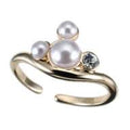 [Restock] Mickey Ring Curve Ring Pearl Icon & Stone