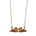 chip & dale necklace character motif
