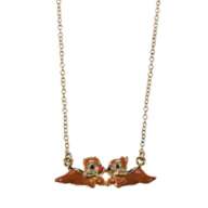 chip & dale necklace character motif