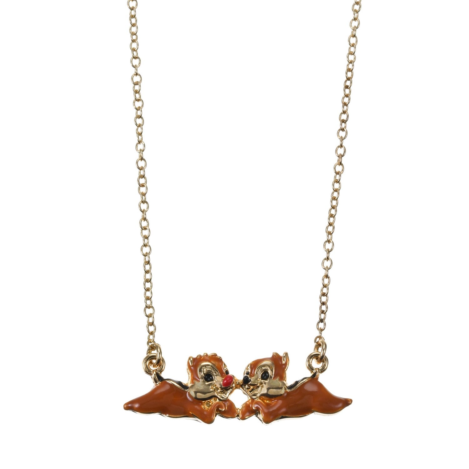 chip & dale necklace character motif
