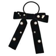 Doorknob Hair Pony Ribbon Pearl & Stone Random