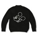 Mickey long sleeve cardigan knit Mickey icon button line art MAGICAL LABEL