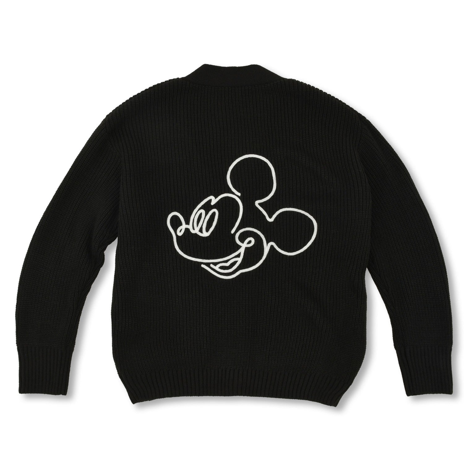 Mickey long sleeve cardigan knit Mickey icon button line art MAGICAL LABEL