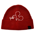 Mickey Hat/Cap Knit Line Art Red MAGICAL LABEL