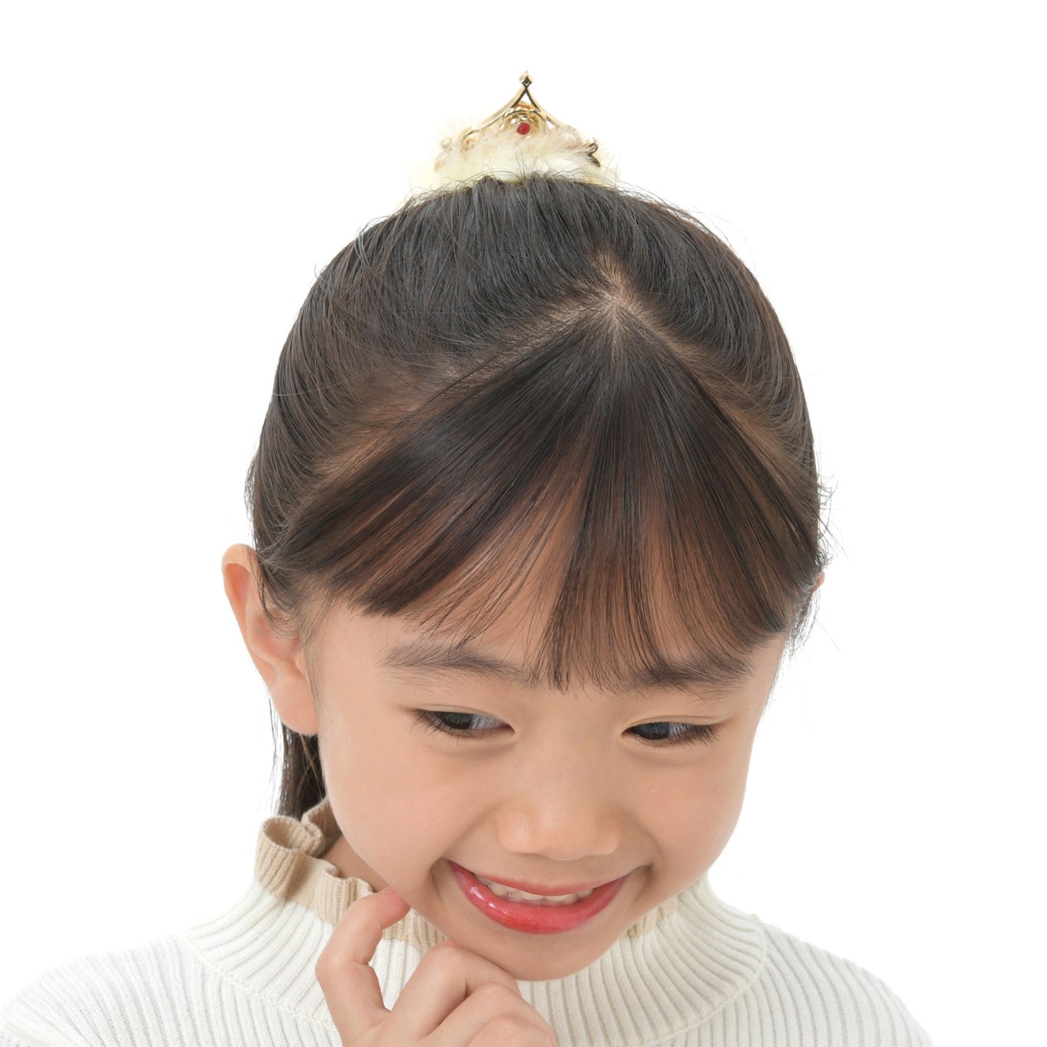 [For Kids] Belle Scrunchie Faux Fur Tiara
