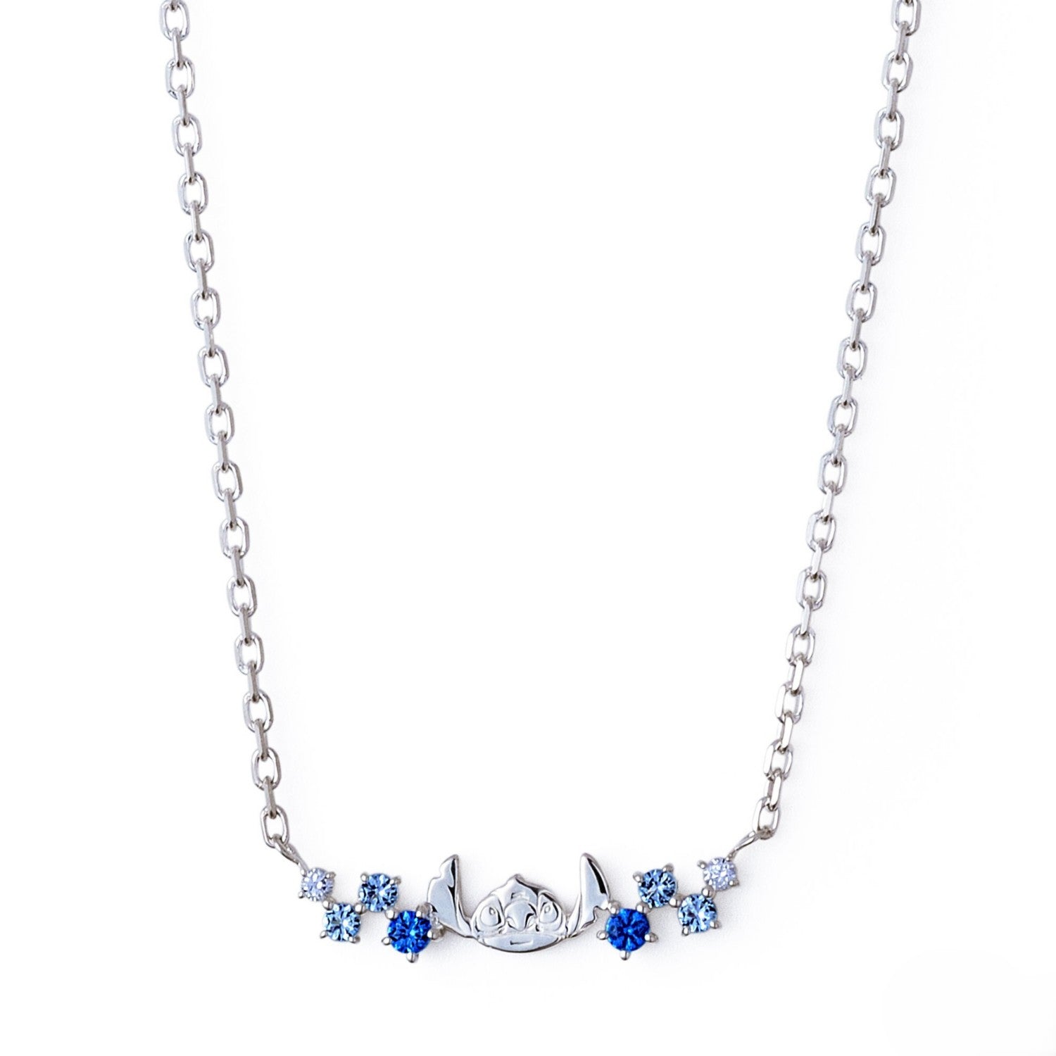 [The Kiss] DI-SN1418CZ 40cm Stitch/Silver Necklace