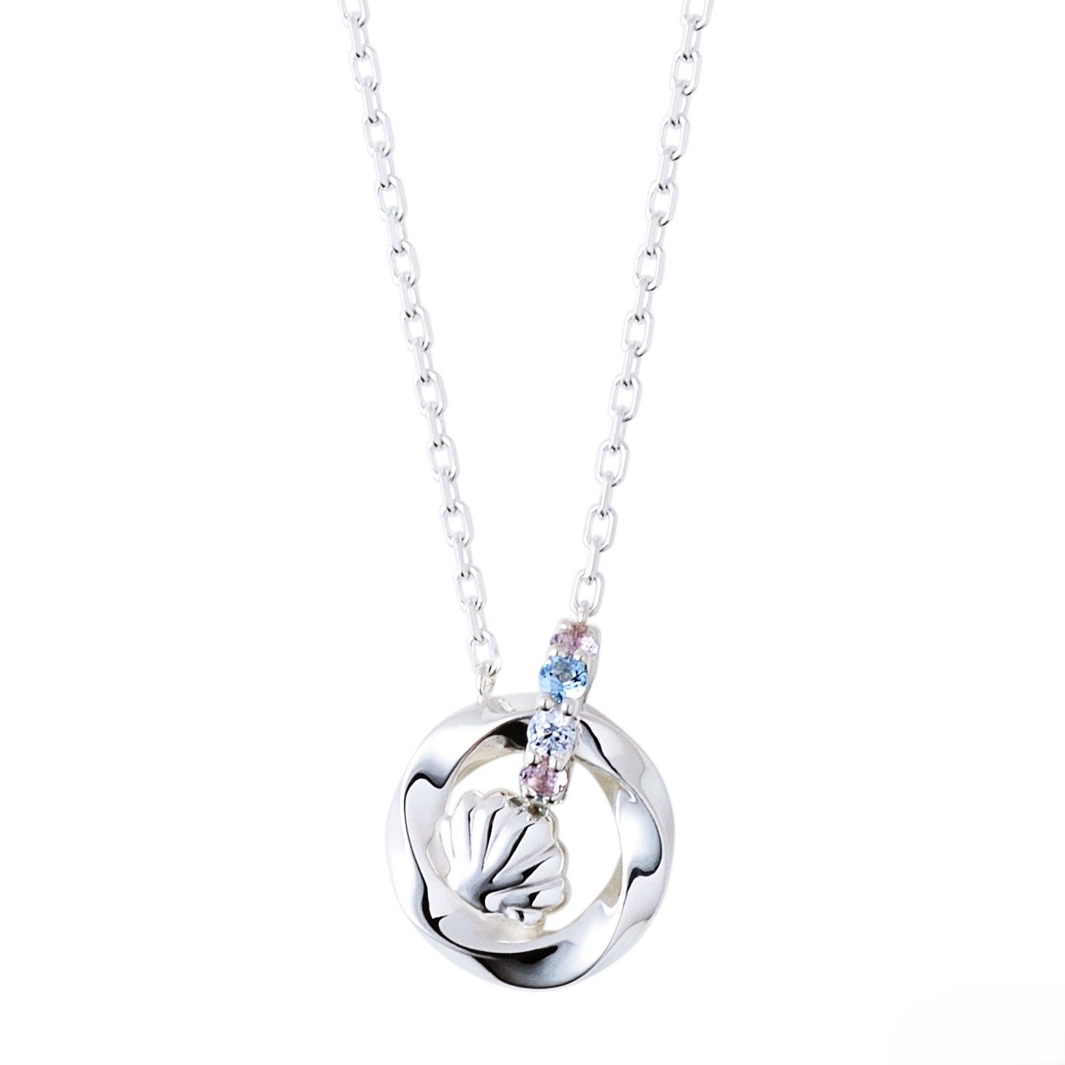 [The Kiss] DI-SN541CZ 40cm Disney Princess Ariel / Silver Necklace