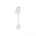 [The Kiss] DI-SPE501 Winnie the Pooh (facing left) Silver earrings