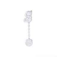 [The Kiss] DI-SPE501 Winnie the Pooh (facing left) Silver earrings