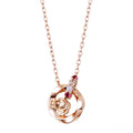 [The Kiss] DI-SN542CZ 40cm Disney Prince Bell / Silver Necklace