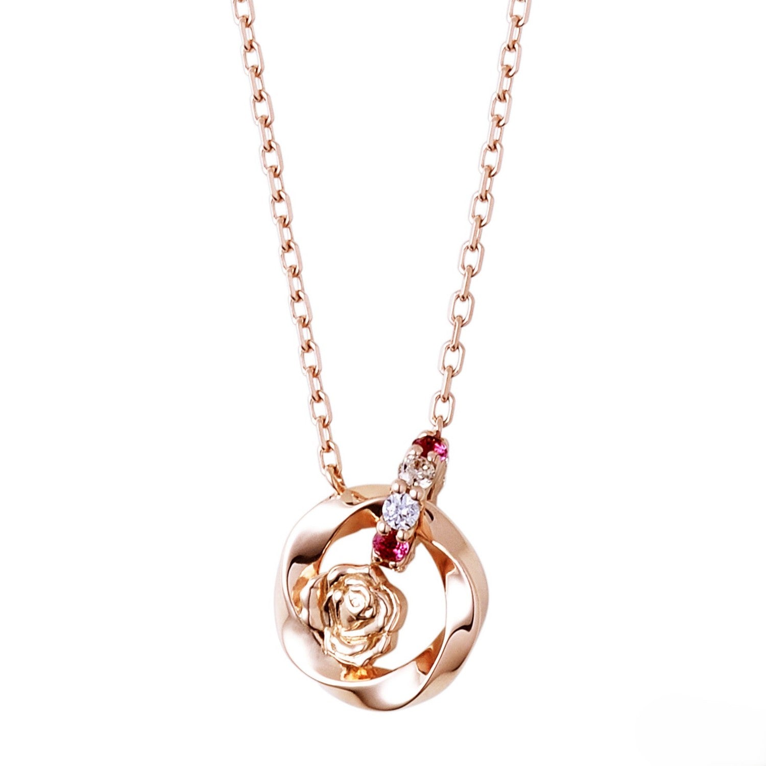 [The Kiss] DI-SN542CZ 40cm Disney Prince Bell / Silver Necklace