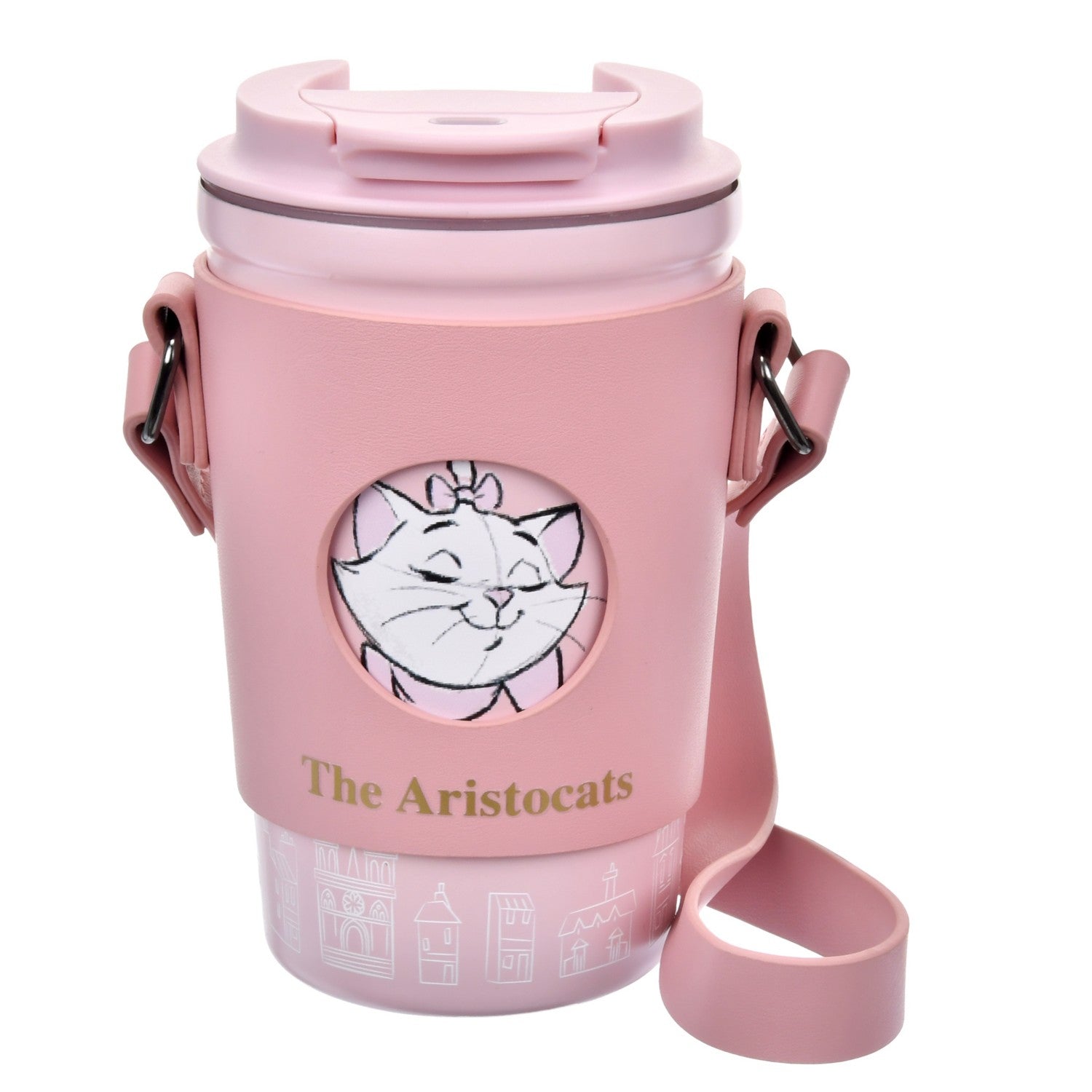 Marie, Berlioz, Toulouse Oshare Cat Tumbler with Stainless Steel Holder Drinkware