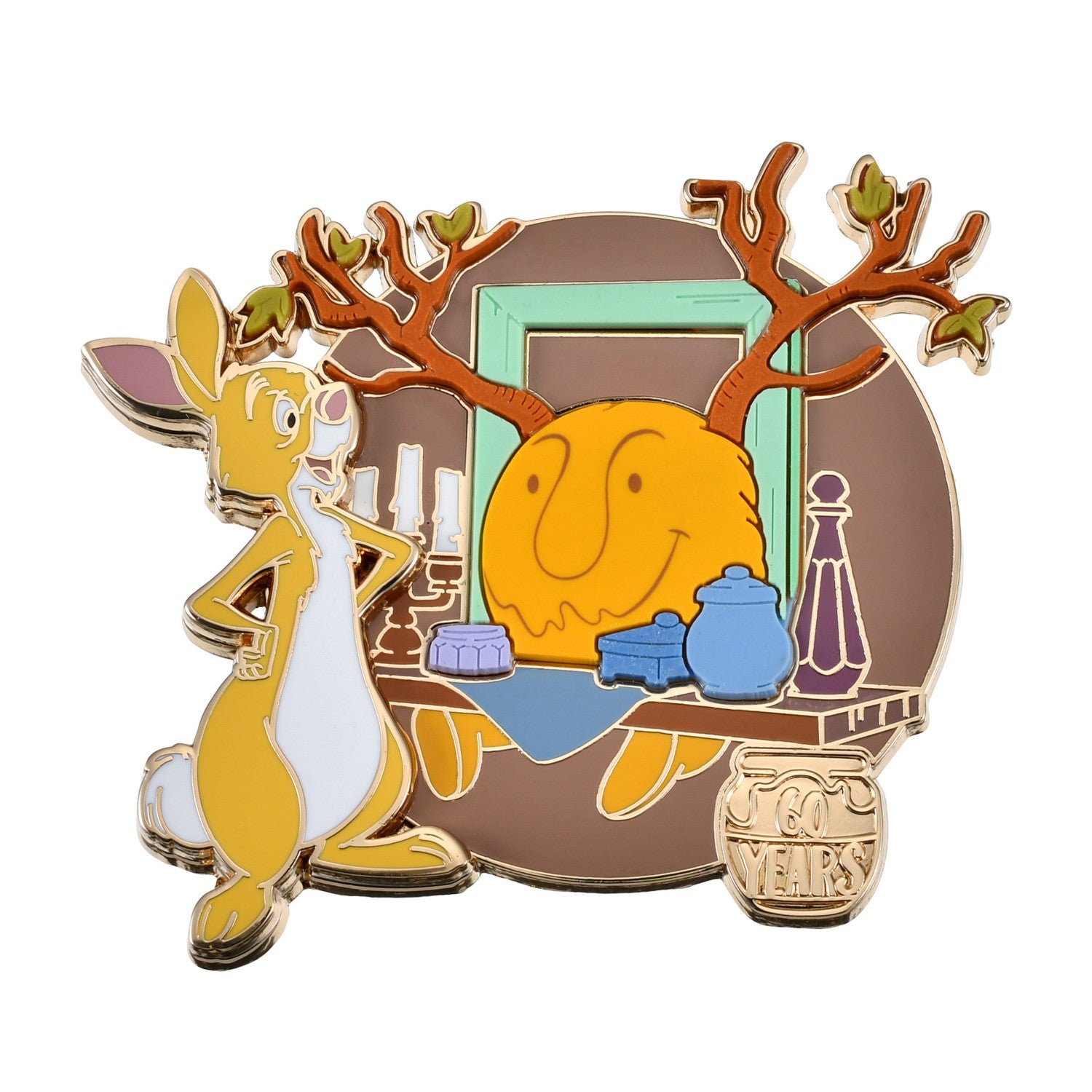 Winnie the Pooh & Rabbit Pin Badge 60th Anniversary