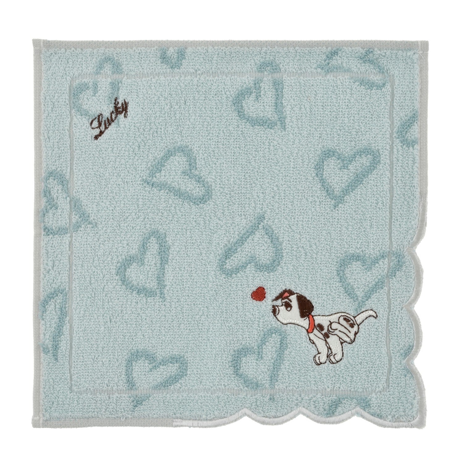 Lucky Mini Towel 101 Dalmatians Grayish Heart