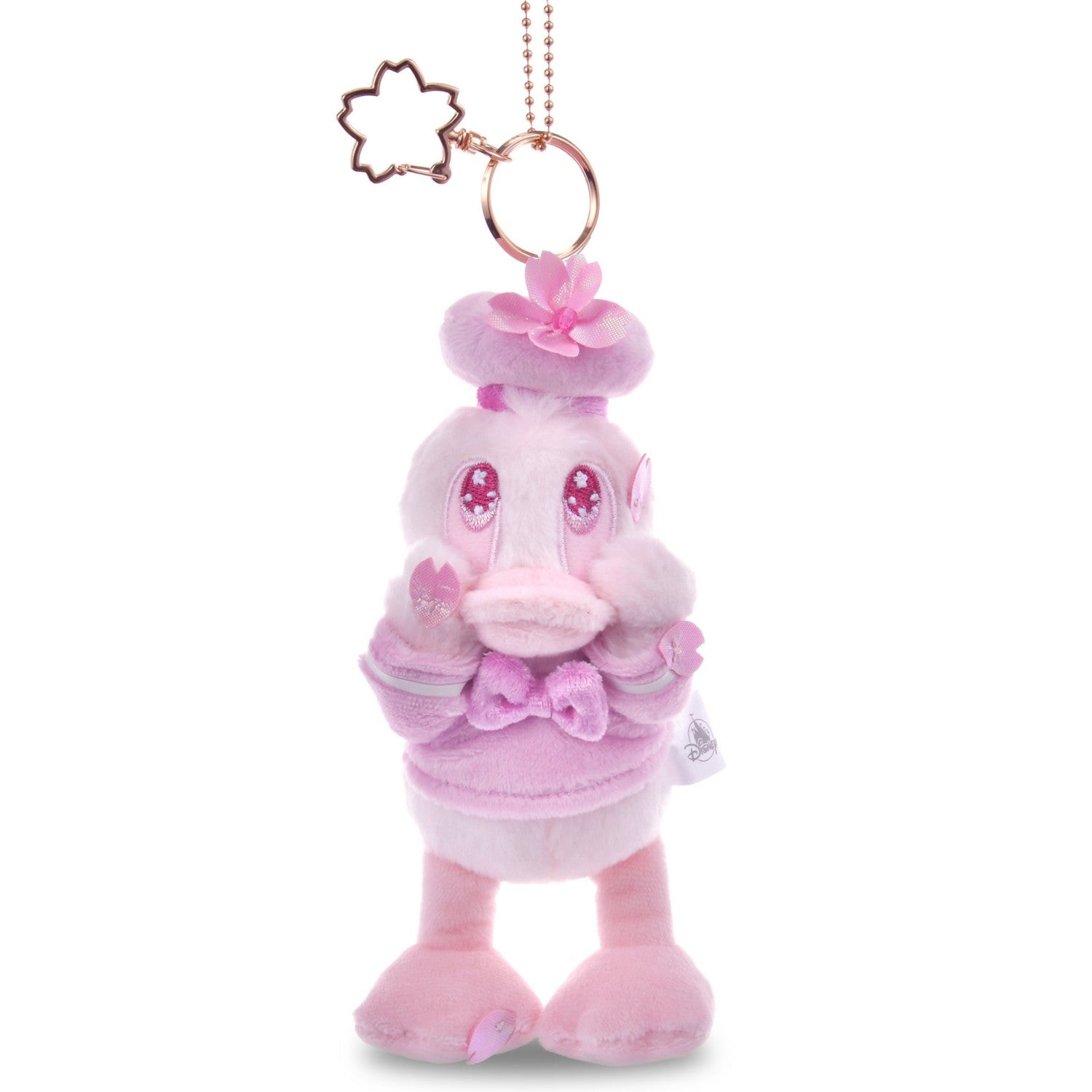 Donald Plush Keychain from Japan, cute Disney character with sakura details