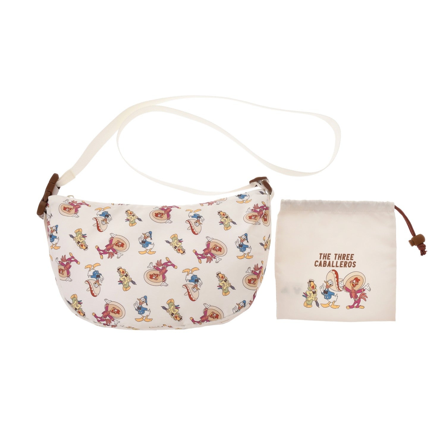 Donald, Jose Carioca, Panchito Shoulder Bag with Pouch Pocketable TRAVEL WITH AMIGOS