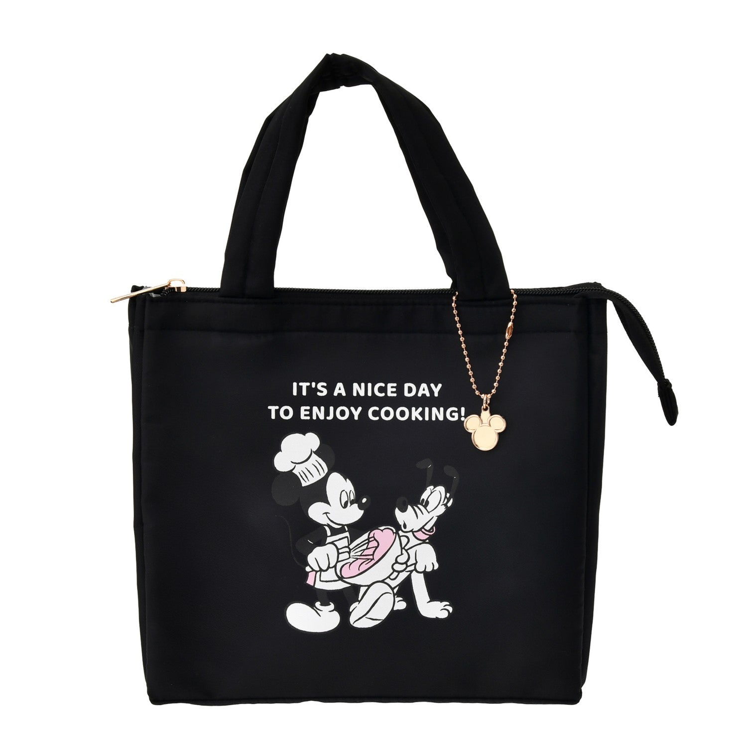 Mickey & Pluto Cool Bag with Charm Logo Cooking Daily Life Cool Tote