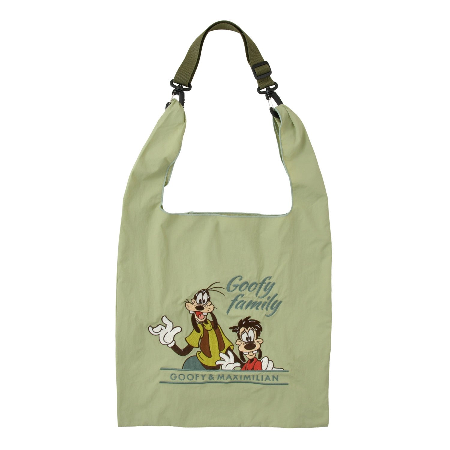 Goofy & Max Tote Bag Foldable 2WAY Embroidery Bag