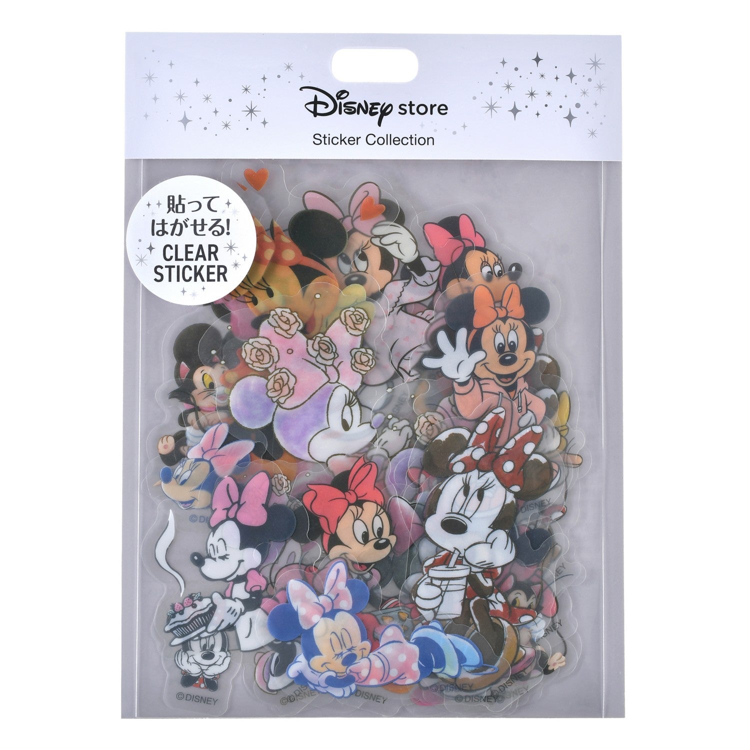 Minnie & Figaro Seal/Sticker Clear Removable Mix Sticker Collection