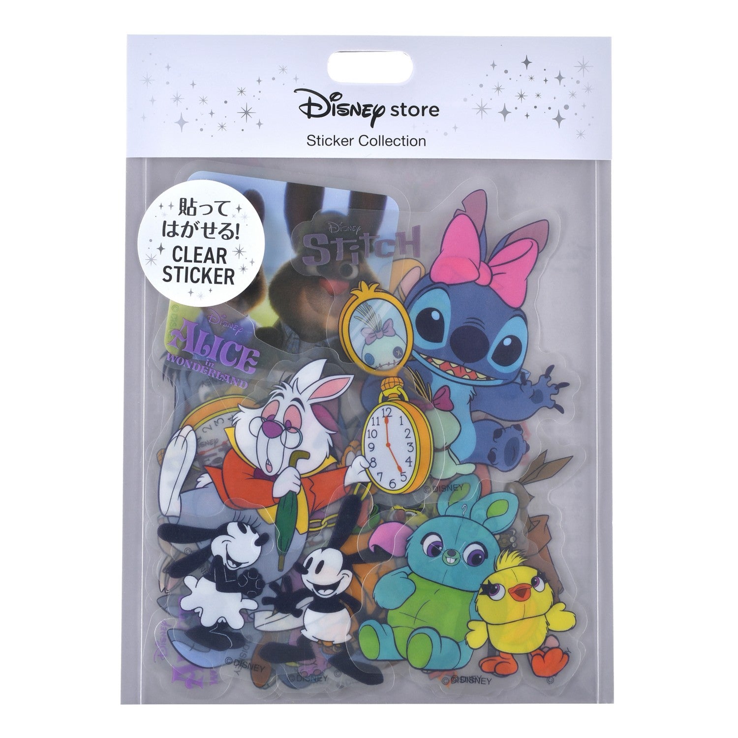 Disney Character Seals/Stickers Clear Peel and Stick Long Ears Sticker Collection