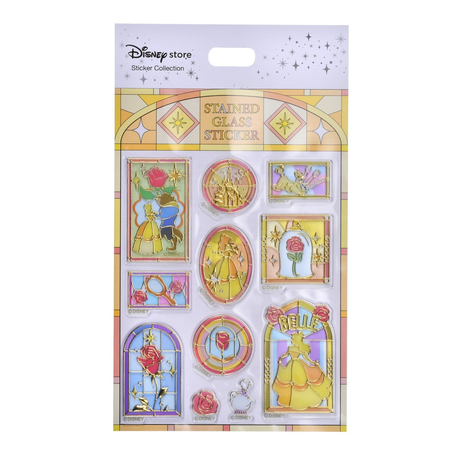 Beauty and the Beast Seal/Sticker Stained Glass Style Sticker Collection