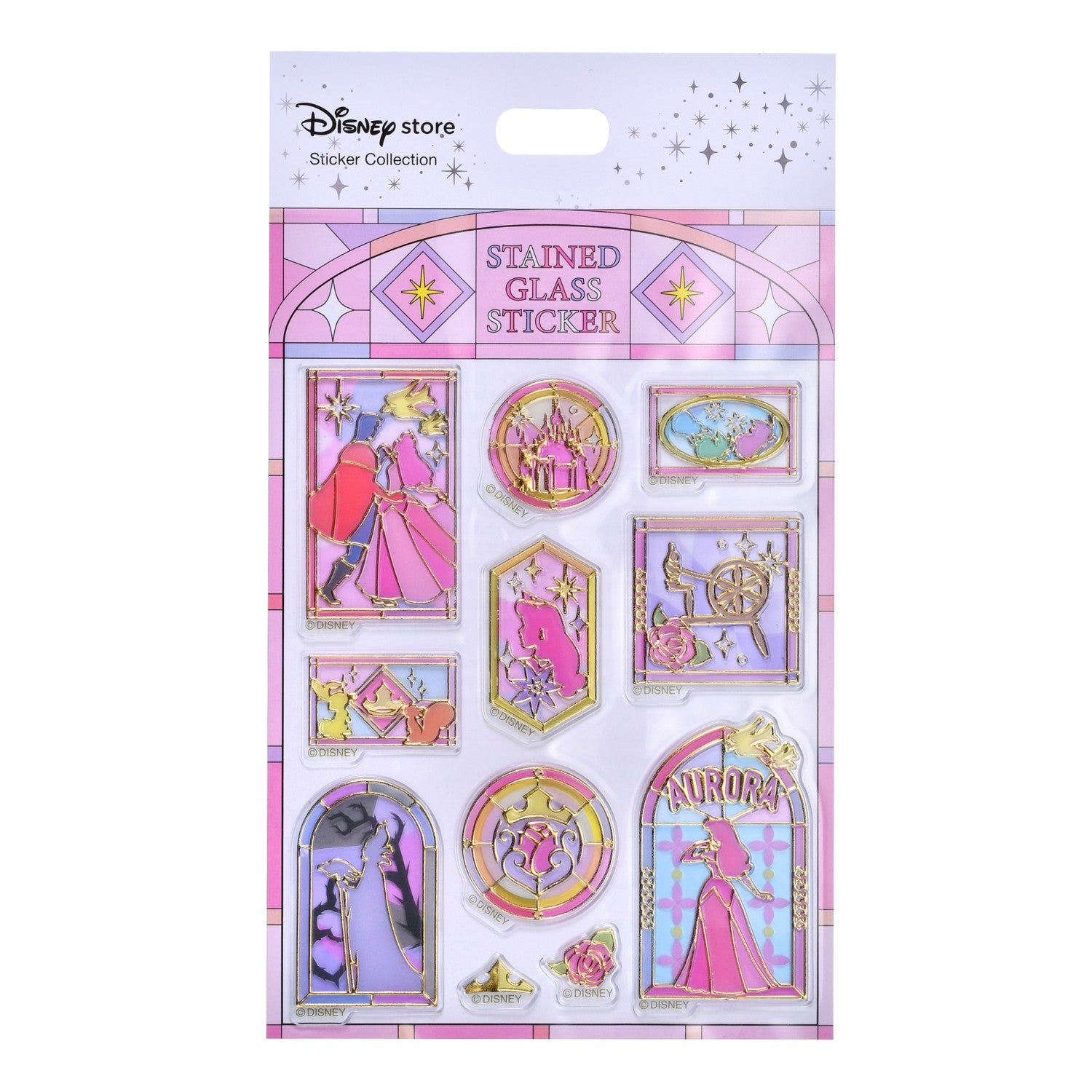 Sleeping Beauty Seal/Sticker Stained Glass Style Sticker Collection