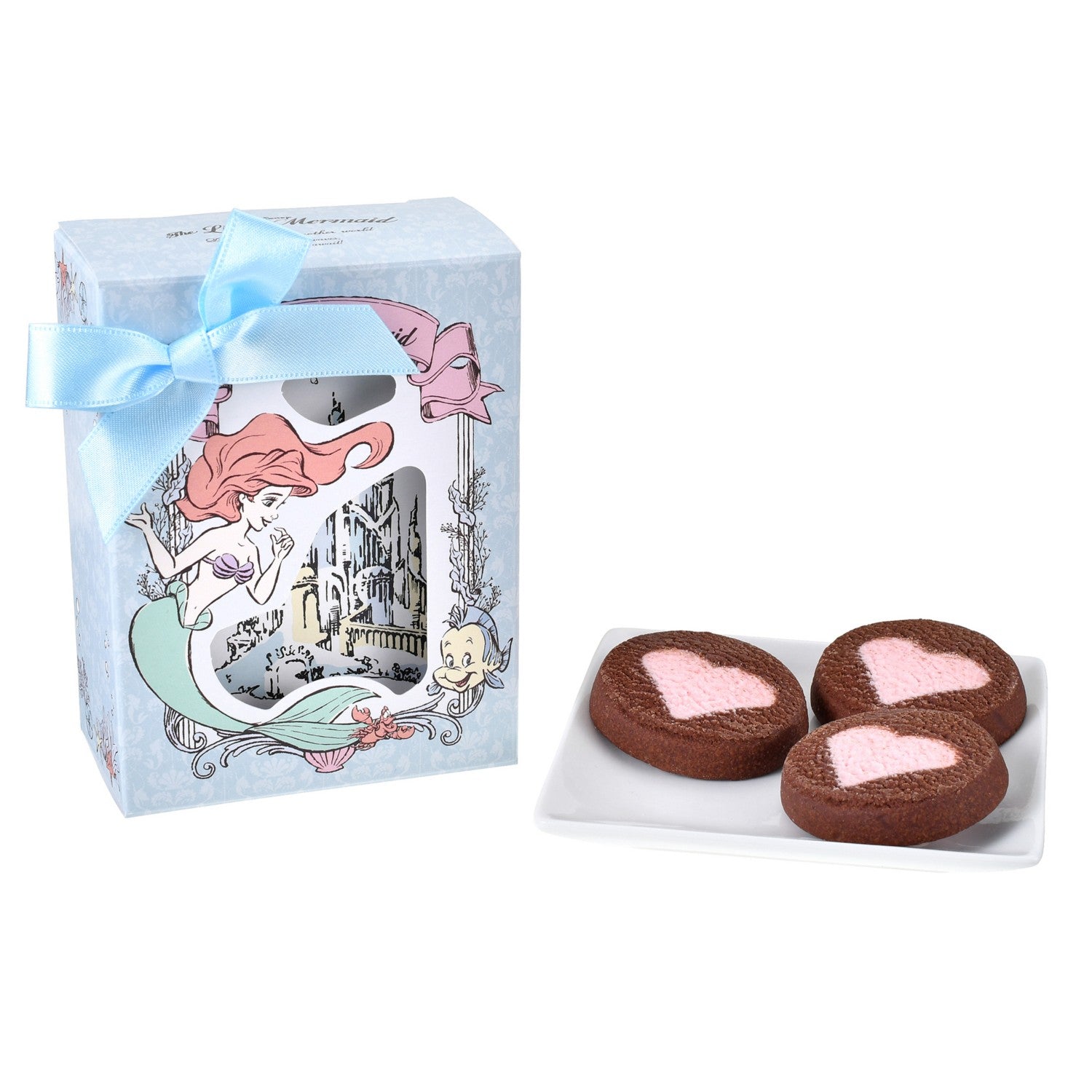 Ariel, Flounder, Sebastian Baked Chocolate Box with Ribbon Gift