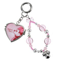 Minnie keychain/key chain mirror heart shape