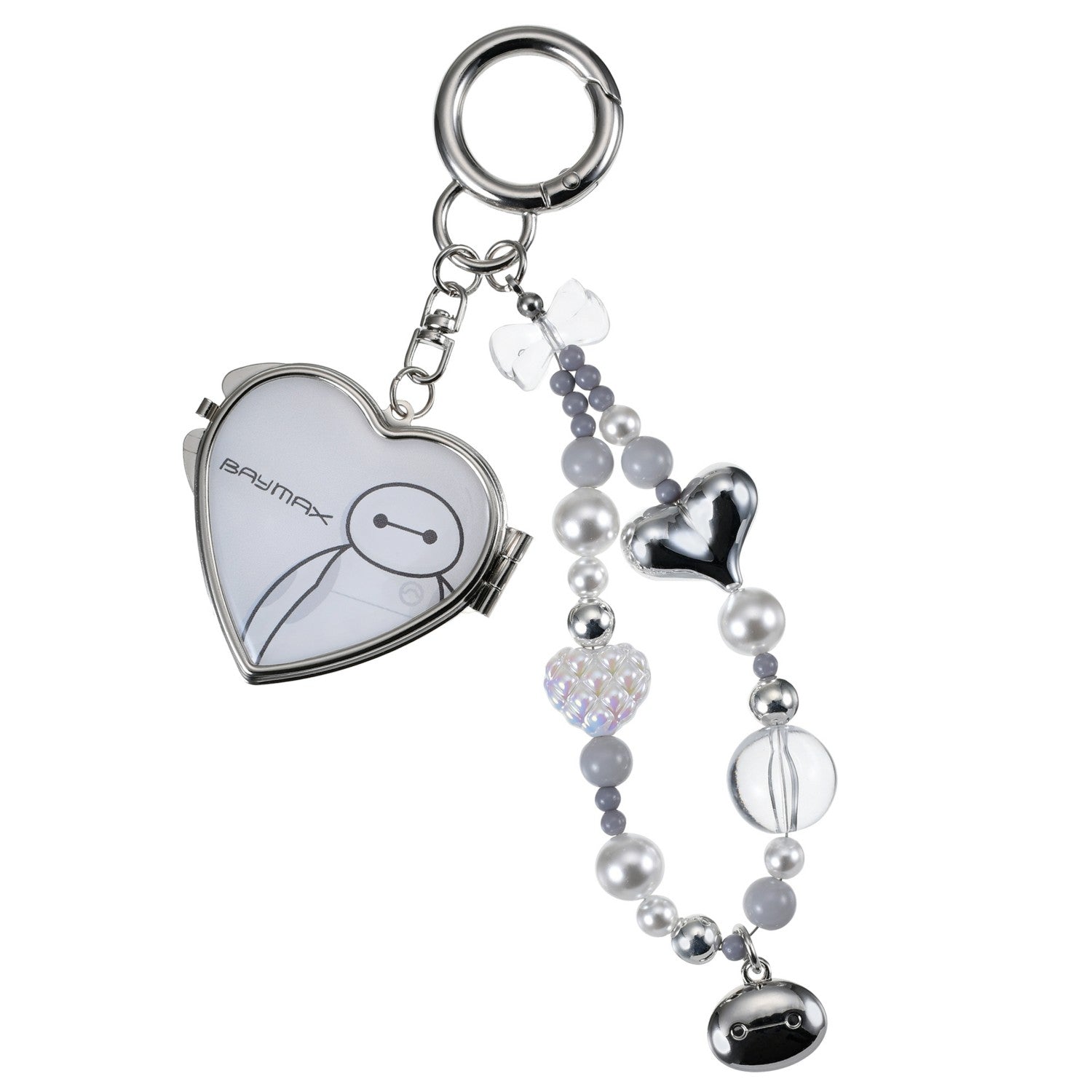 Baymax Keychain/Keychain Mirror Heart Shape