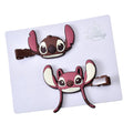 Stitch & Angel Hair Clip Set Color Clip Valentine Chocolate MAEGAMI Hair Zakka