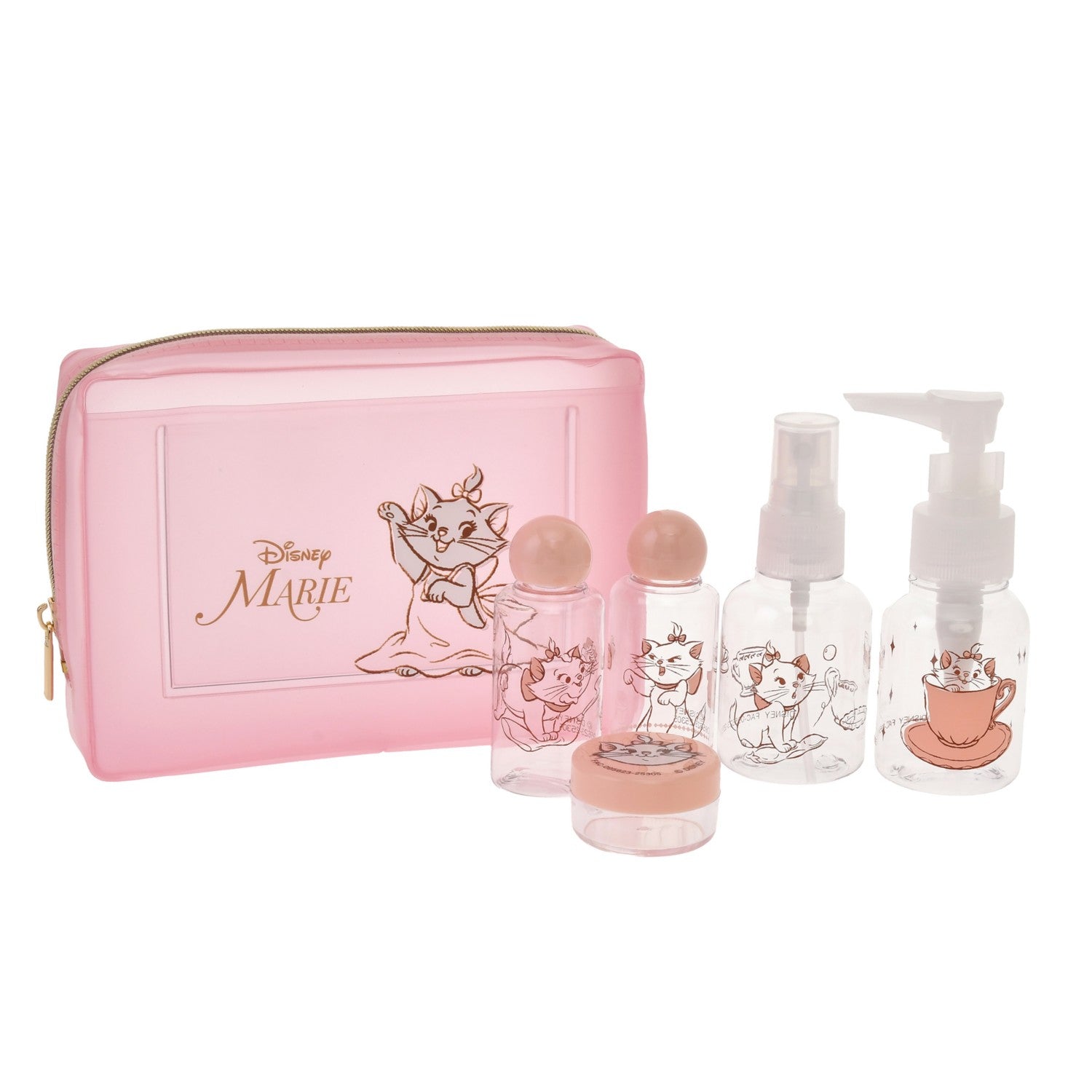 Marie Oshare Cat Bottle Case Set with Pouch Health & Beauty Tool