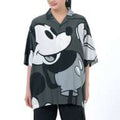 Mickey Short Sleeve Shirt Standing Pose Gray from Japan, officially licensed Disney product