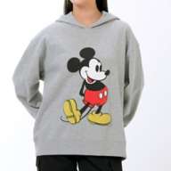 Mickey Long Sleeve Parka Standing Pose Gray from Japan, officially licensed Disney product