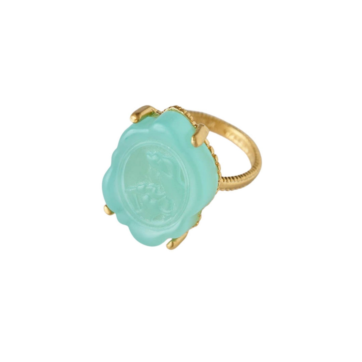 [Q-pot] Ring No. 11 Jasmine/Cameo Candy