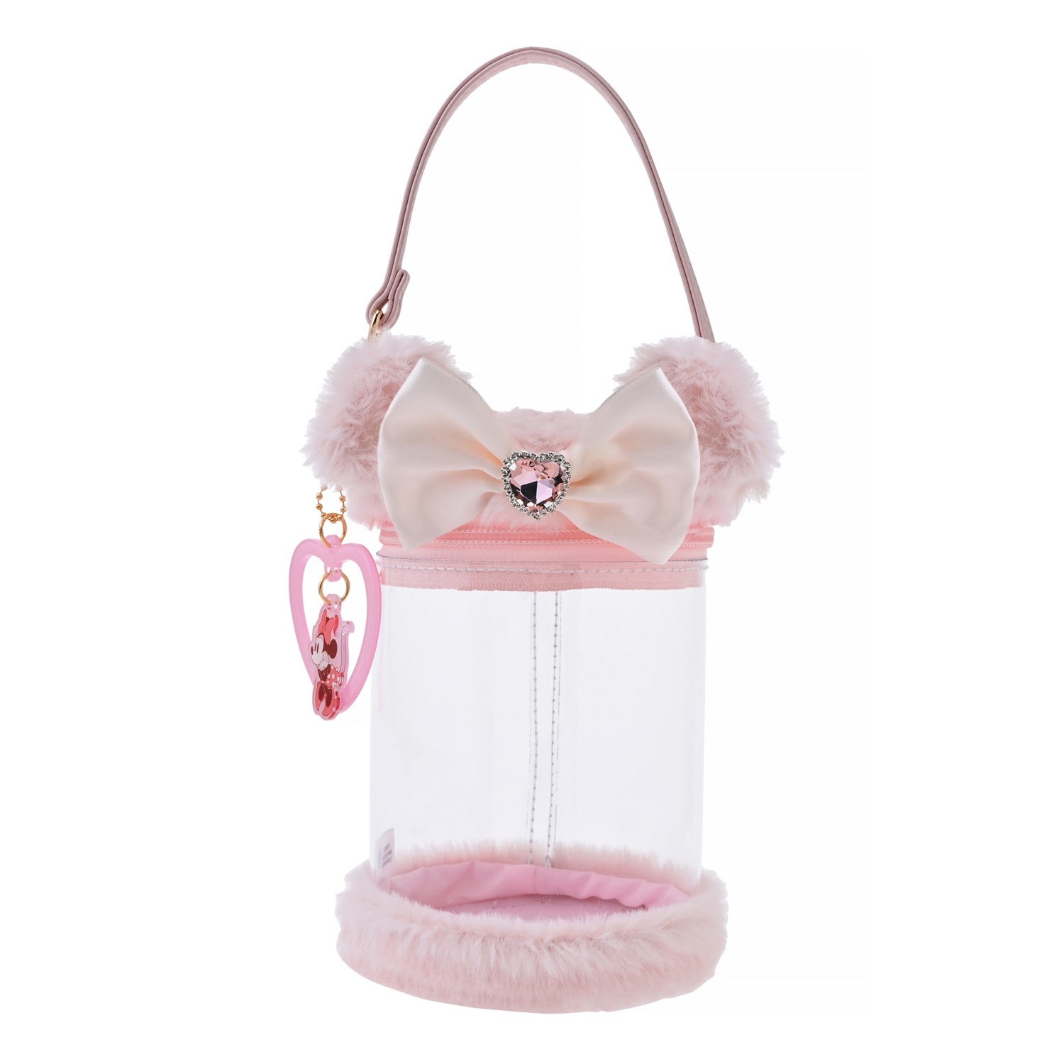 Minnie Pouch Clear Tubular with Charm Sparkling Lovely Heartbeat