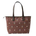 [Qpot] Mickey & Minnie/Zip Tote Bag Chocolate
