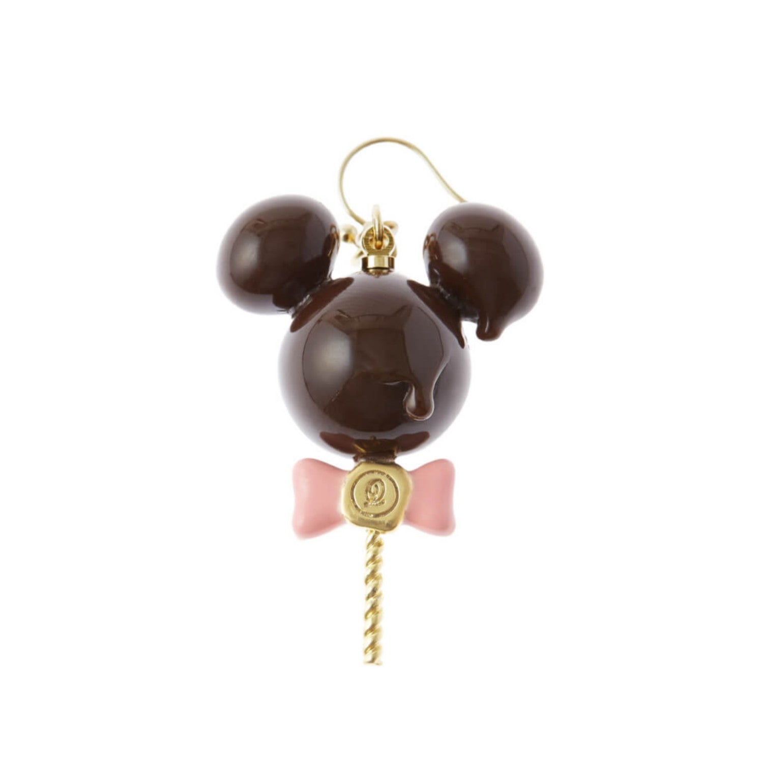 [Q-Pot] Mickey/Earrings Lolipop Chocolate