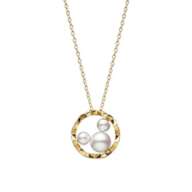 [MIKIMOTO] Mickey necklace pearl pendant