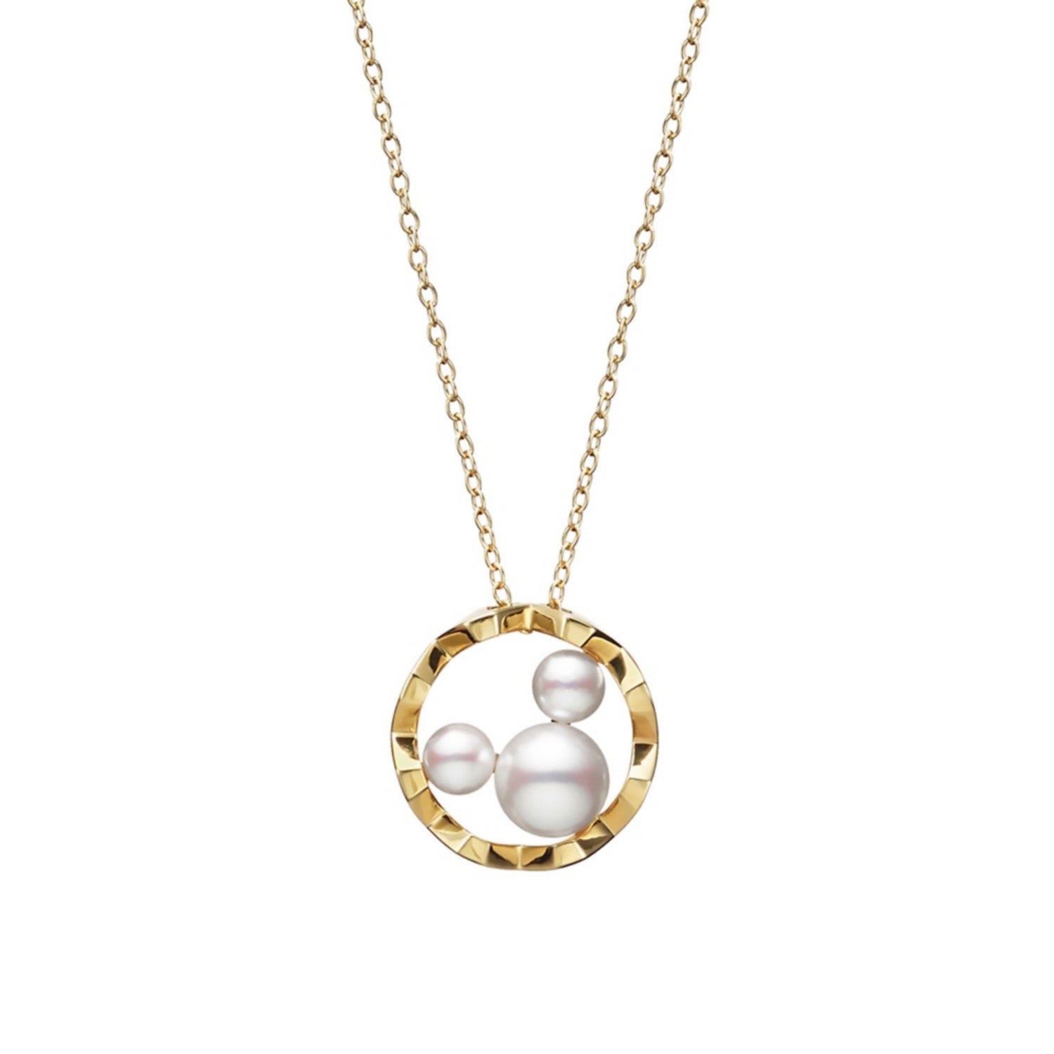 [MIKIMOTO] Mickey necklace pearl pendant