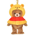 [Restock] Unibear City Plush Keychain Costume Poncho Winnie the Pooh