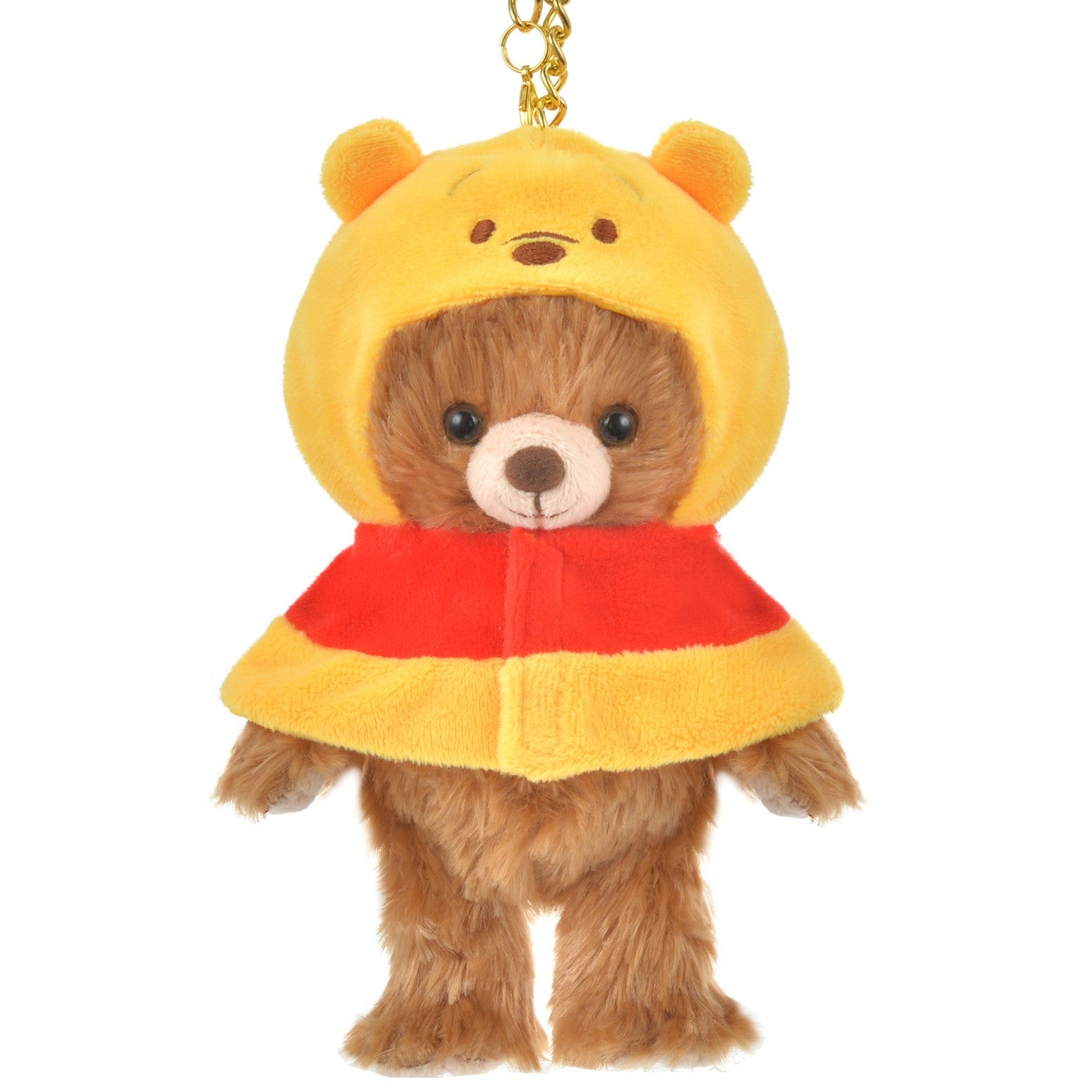 [Restock] Unibear City Plush Keychain Costume Poncho Winnie the Pooh
