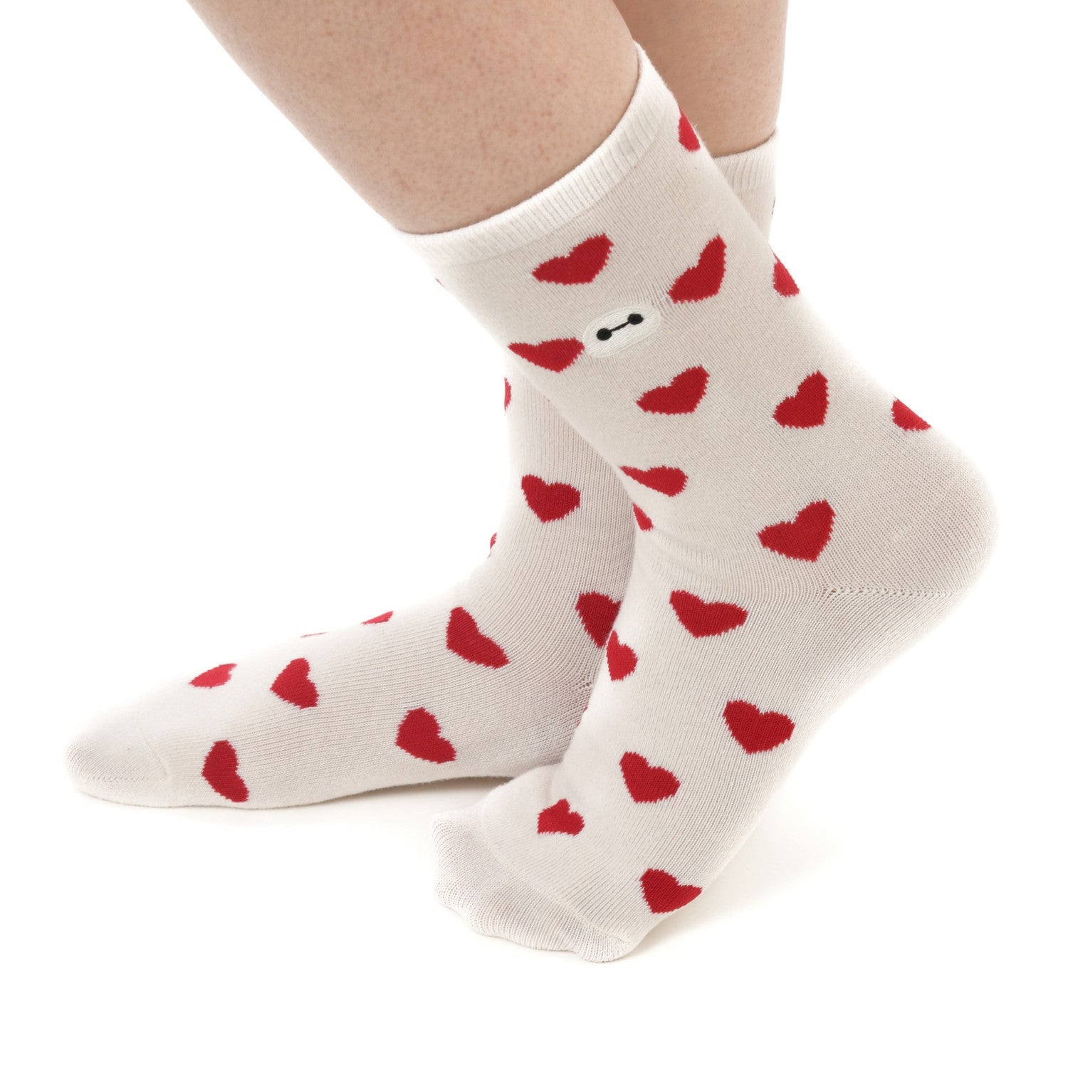 [Restock] Baymax Socks Heart Pattern Face Embroidery 23-25