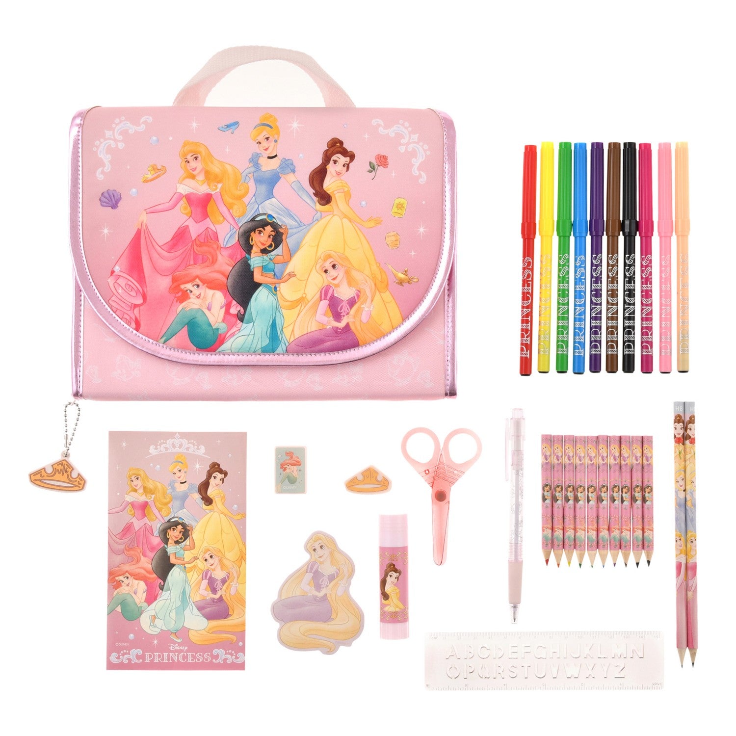 [Restock] [For Kids] Disney Princess Stationery Set in Bag-style Case Romantic Princess