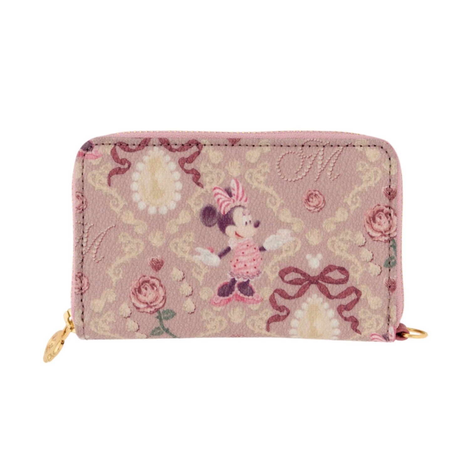 [Q-Pot] Minnie/Compact Round Zipper Wallet Vintage Cake