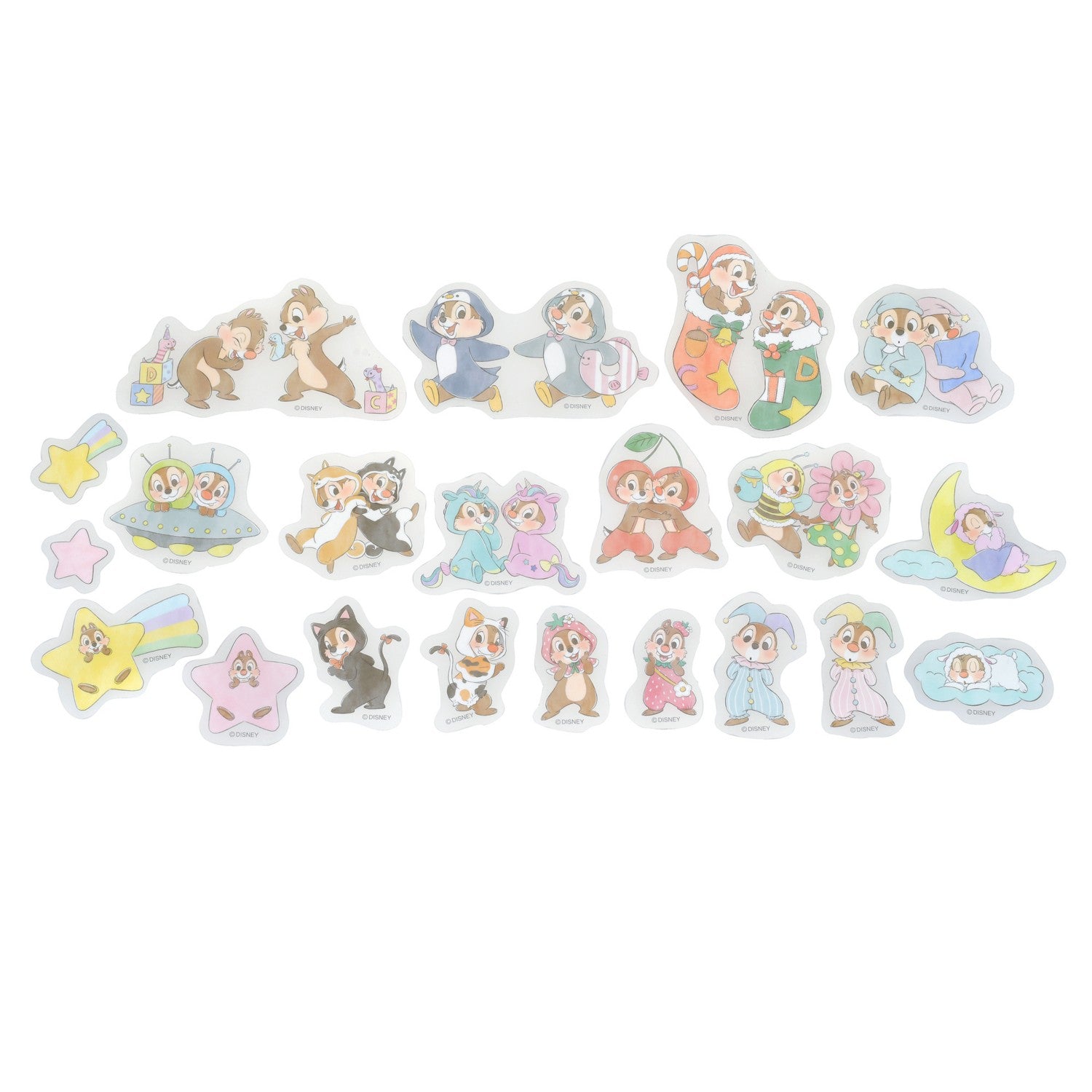 [Restock] Chip & Dale Seals/Stickers Clear Peel-off Costume Sticker Collection