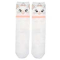 [Restock] Marie Fashionable Cat Socks Face Pukupuku White 23-25
