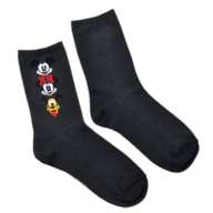 [Restock] Mickey, Minnie, Pluto Socks Triple Face Gray 23-25