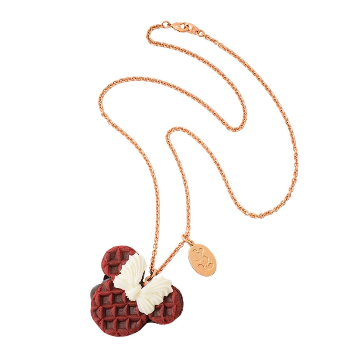 [Q-Pot] Minnie Mouse/Necklace Strawberry Waffle