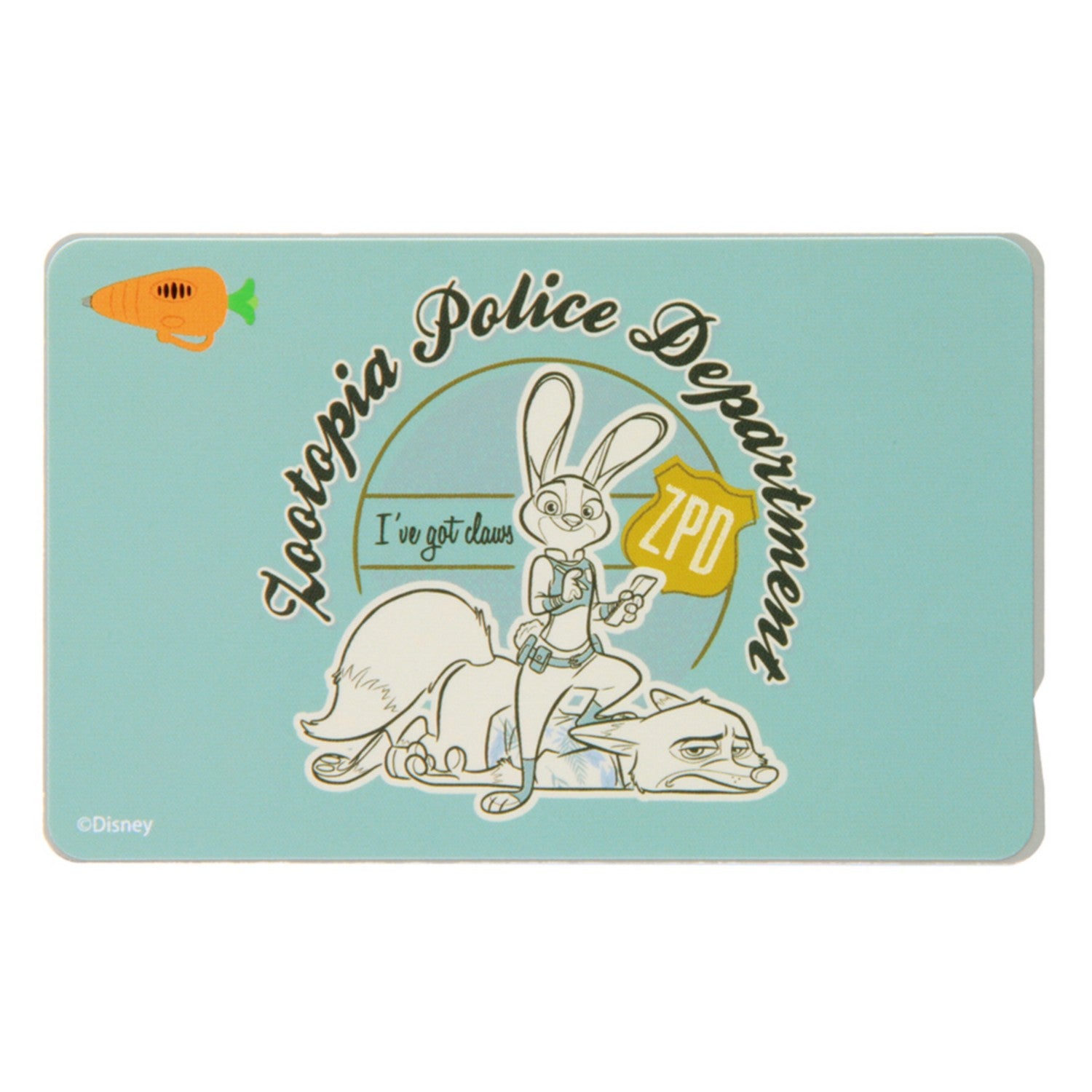 Zootopia IC Card Sticker/Retro Blue